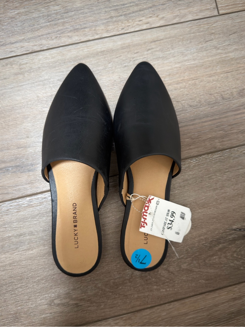 Lucky Brand Black Slip-On Mules